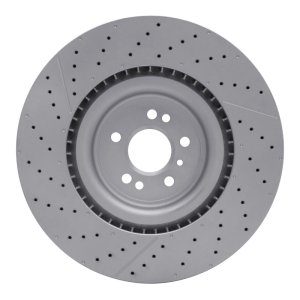 Mercedes-Benz GL63 AMG Brake Rotor (1) - Front - R1 Concepts - GeoSPEC Coated - Drilled and Slotted - `12-`19